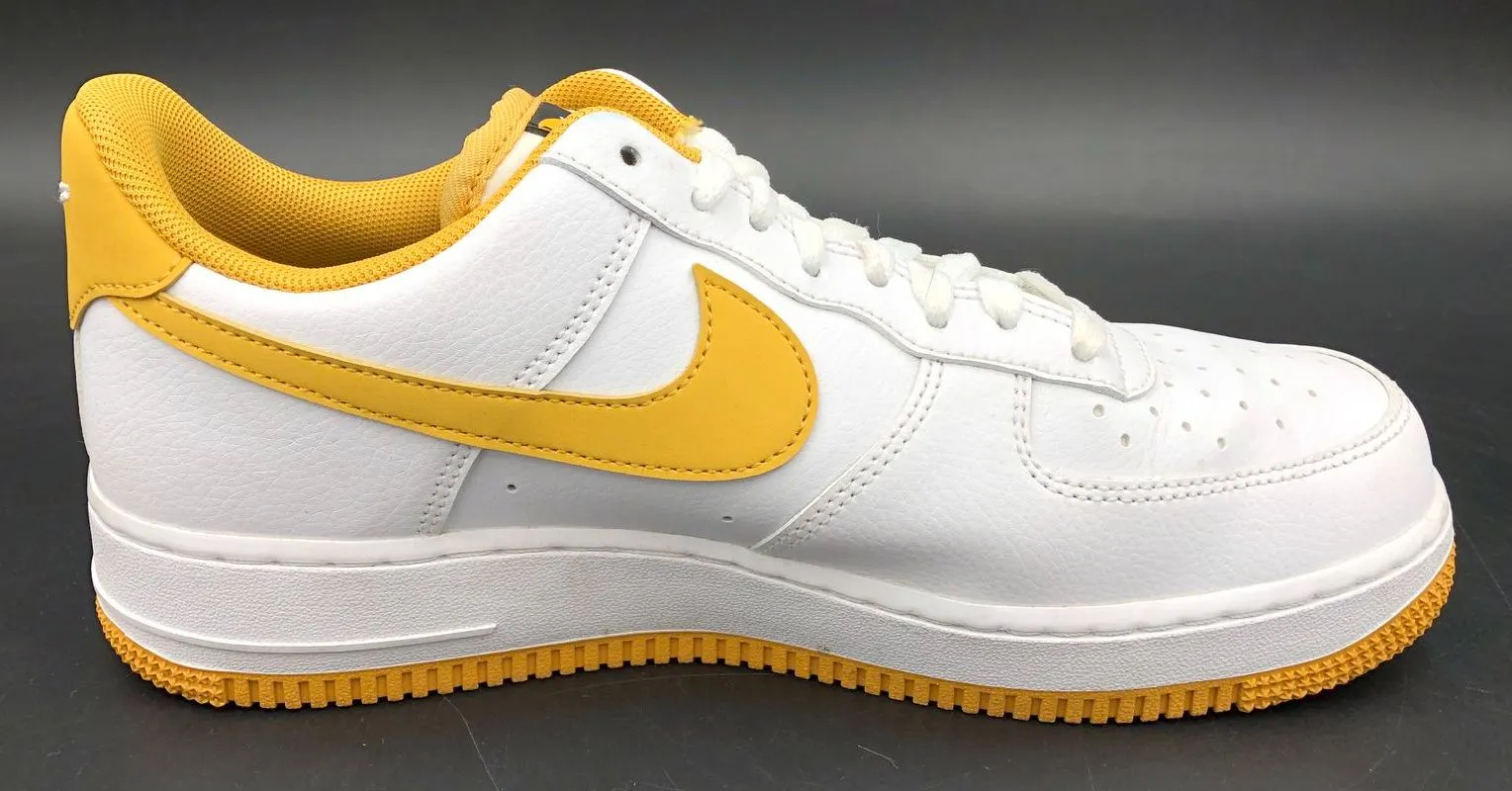 Nike Air Force 1 '07 LV8 Dbl. Swoosh - White/Ginger Men's Sneakers - Sz 8 ( COA)