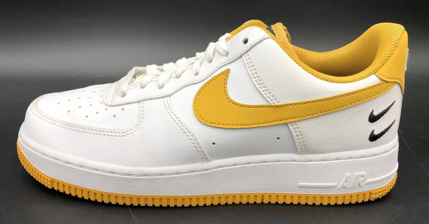 Nike Air Force 1 '07 LV8 Dbl. Swoosh - White/Ginger Men's Sneakers - Sz 8 ( COA)