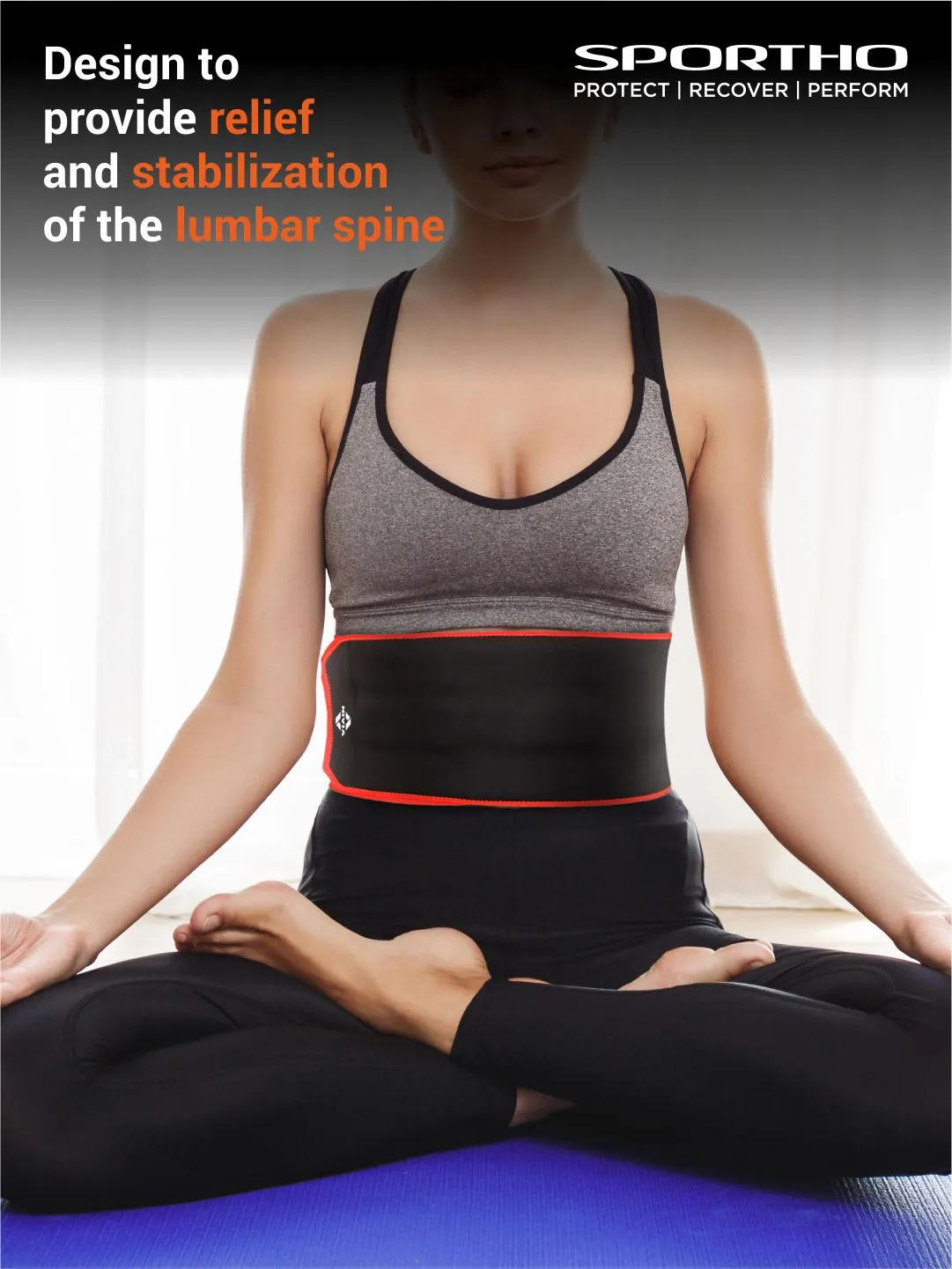 Nivia Orthopedic Performance Waist Support - Black/Red