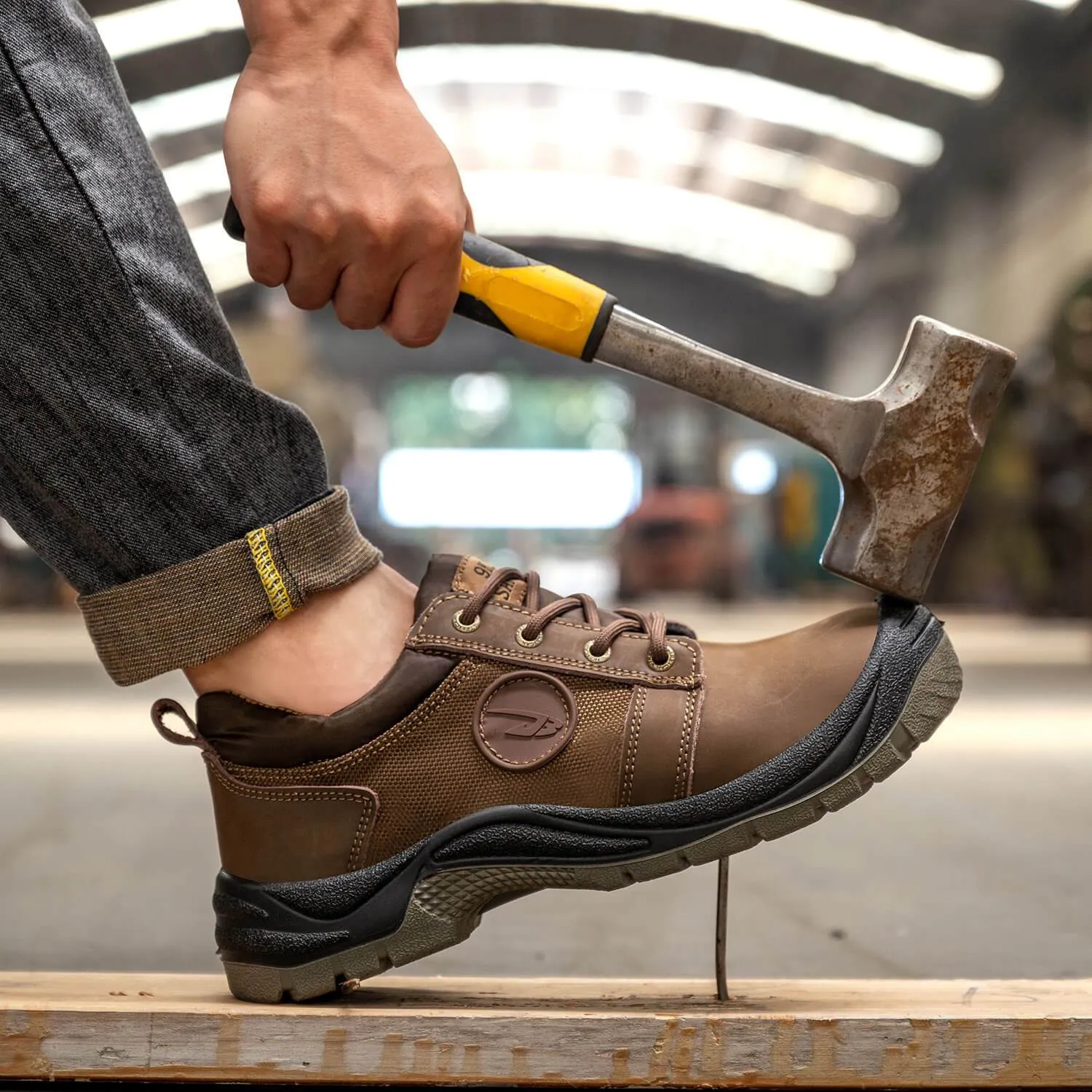 Non-Slip Puncture Resistant Waterproof Steel Toe Work Shoes