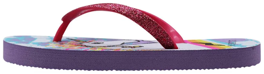 Norty Girls 11-4 Unicorn Flip Flop 22023C