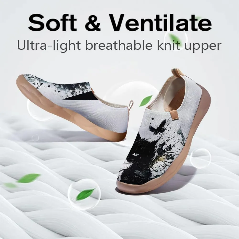 Onehorse Footwear for Womens Comfortable Loafers Painted Travel Shoes Casual Breathable Slip-Ons