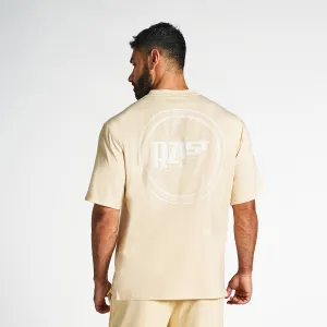 Oversized Drop-Shoulder T-Shirt - Macadamia