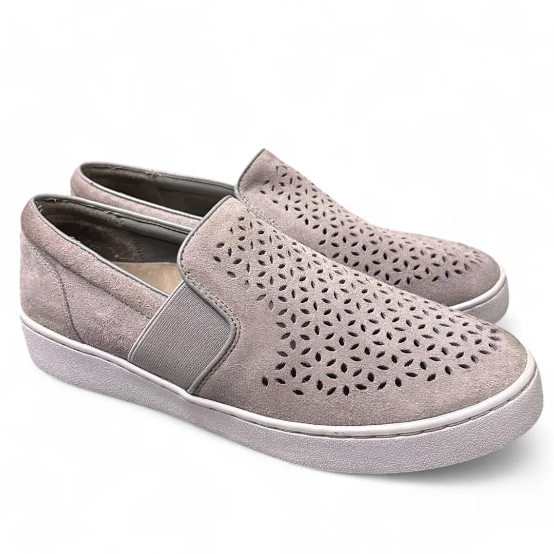 Perforated Slip-On Sneakers Casual Comfort Shoes Gray