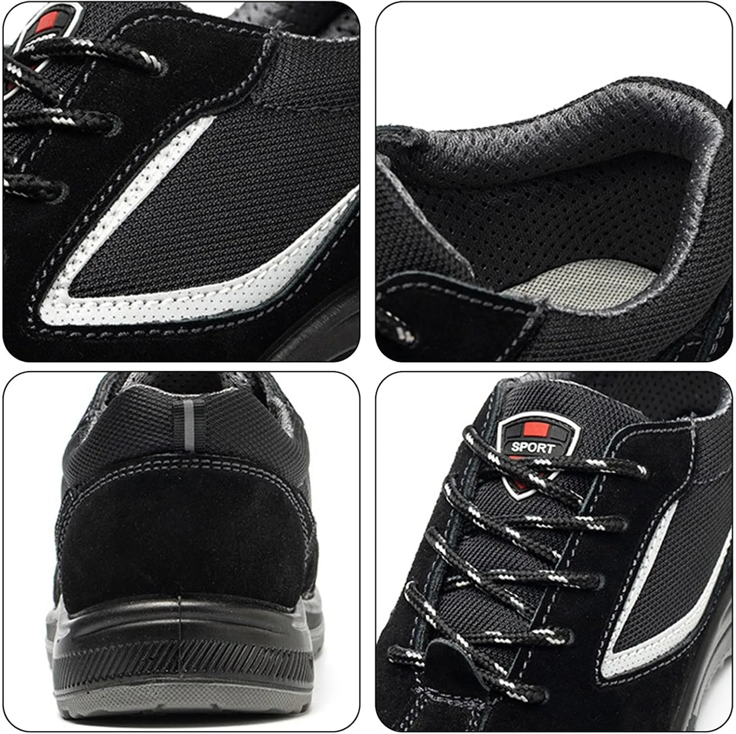 Platform Sneakers for Women Black Work Shoes Women Men's Mesh Sneakers Round Toe Flats Comfortable Loafers for Men Walking Sneakers for Women Arch Suport