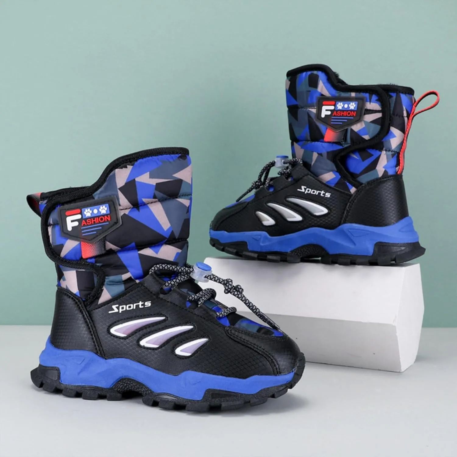 Platform Snow Boots For Girl Insulated Cold Weather Boots Boy Warm Boots With Plush Lined Snow Shoes For Kids Girl
