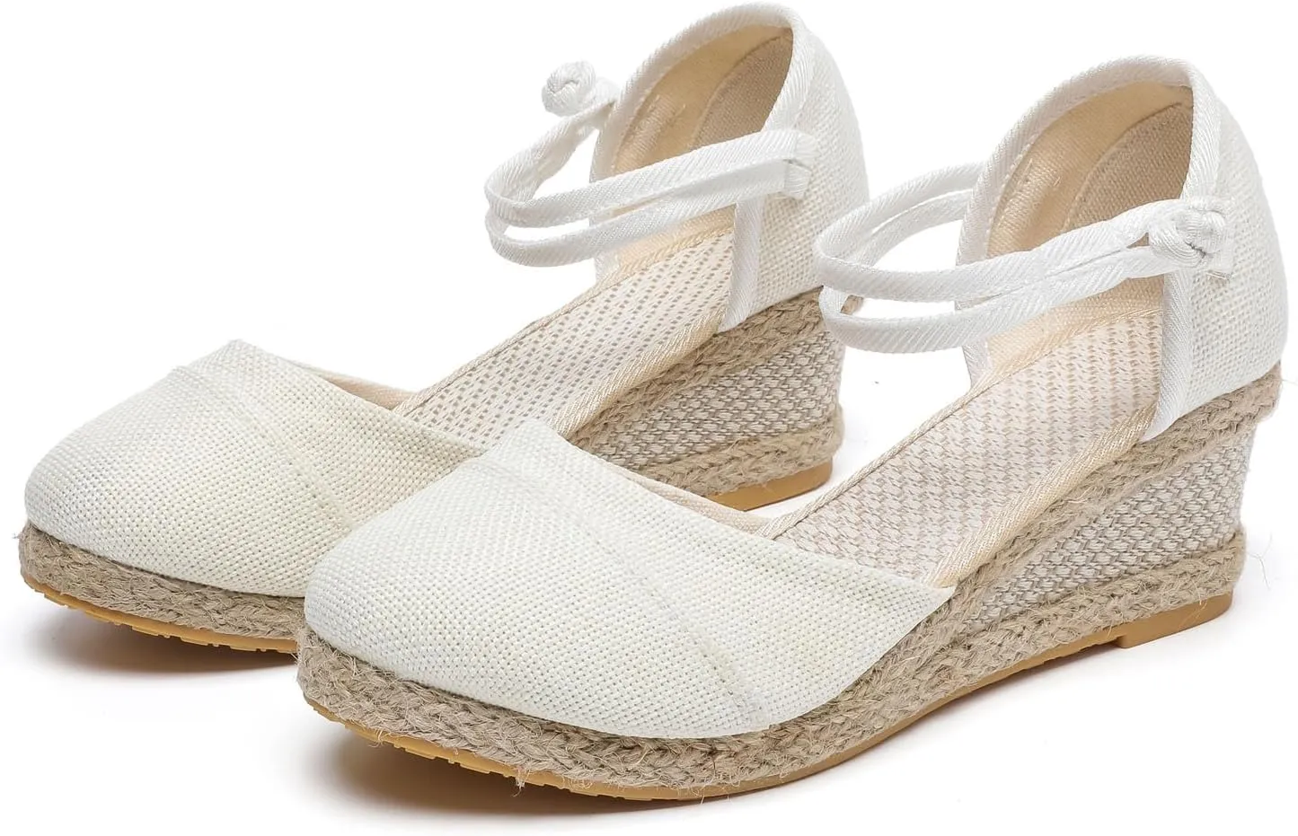 Platform Wedges Sandals for Women,Summer Closed Toe Sandals Women Comfortable Ankle Strap Espadrilles Wedge Sandals Fashion Platform Sandals Women Casual Slip on Sandals Beach Sandals Dress Shoes