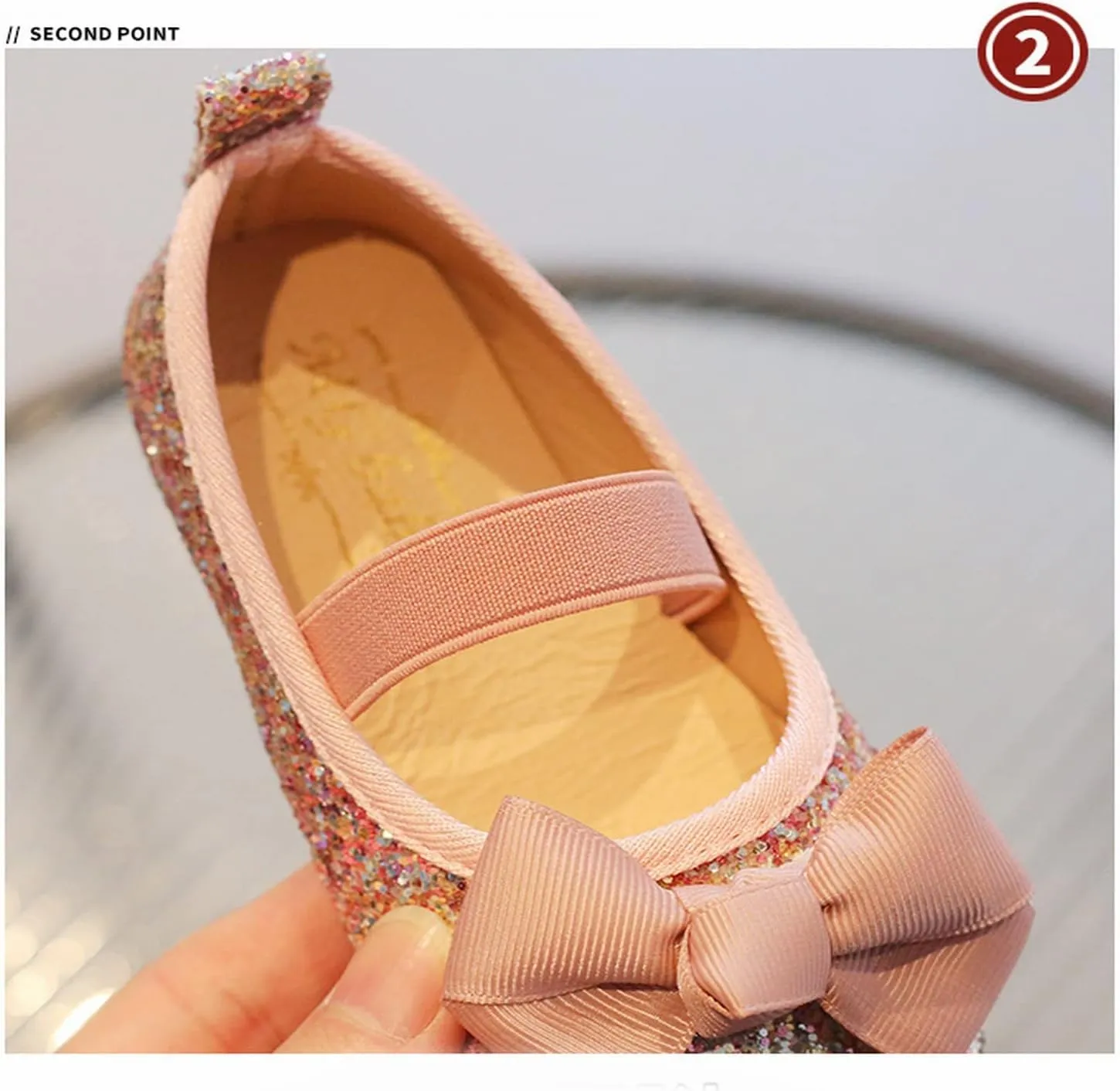 Plush Shoe Soft Bottom Girls' Princess Shoes with Bow with Sequins Toddler Shoes 15 Months to Baby Girl Jellies Sandals