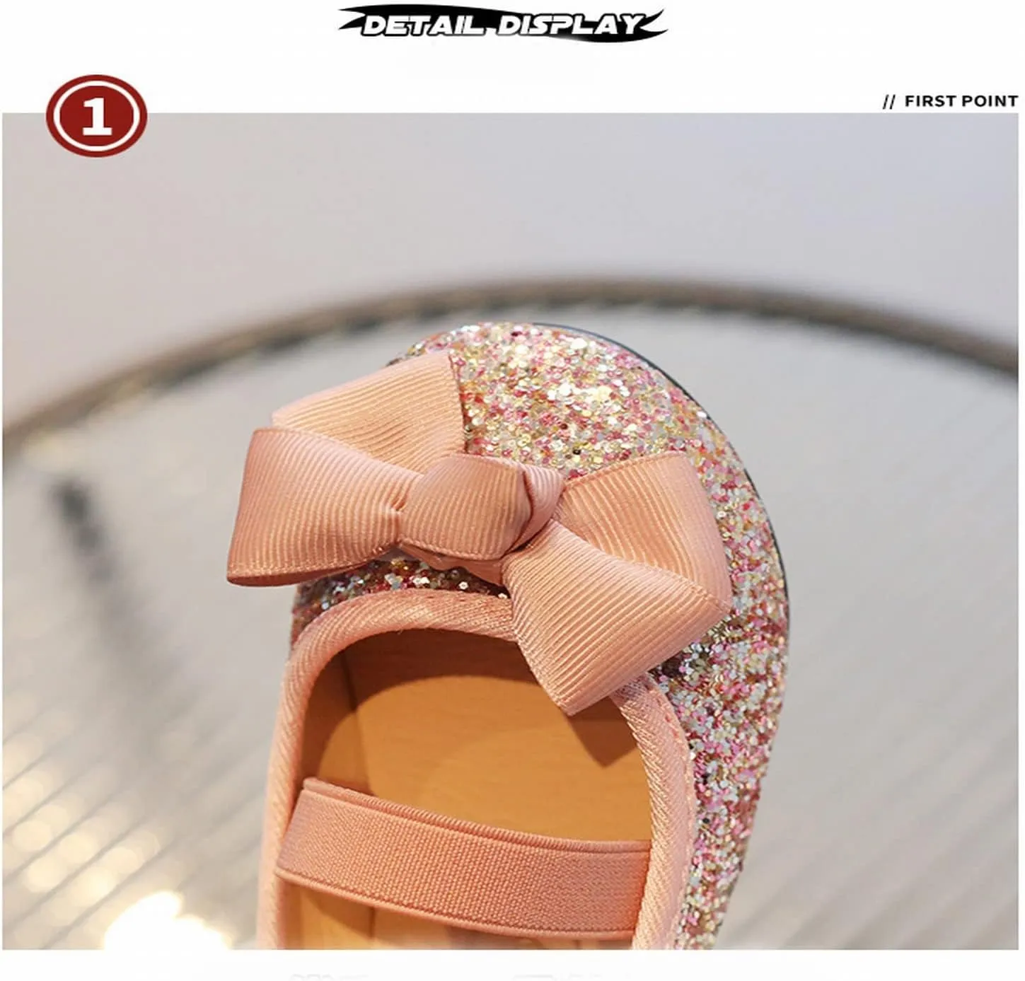 Plush Shoe Soft Bottom Girls' Princess Shoes with Bow with Sequins Toddler Shoes 15 Months to Baby Girl Jellies Sandals