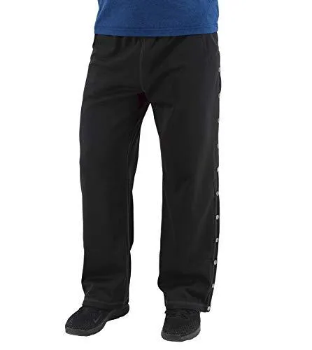 Post Surgery Tearaway Pants - Men's - Women's - Unisex Sizing (Black, Small)
