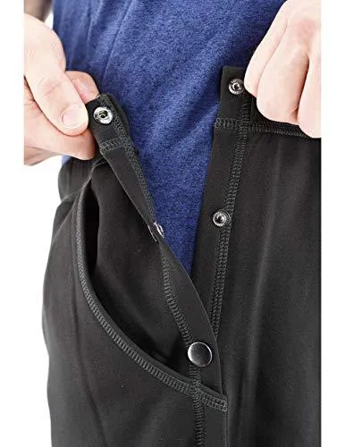 Post Surgery Tearaway Pants - Men's - Women's - Unisex Sizing (Black, Small)