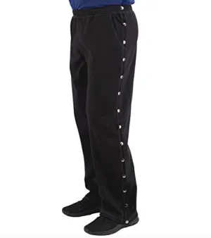 Post Surgery Tearaway Pants - Men's - Women's - Unisex Sizing (Black, Small)