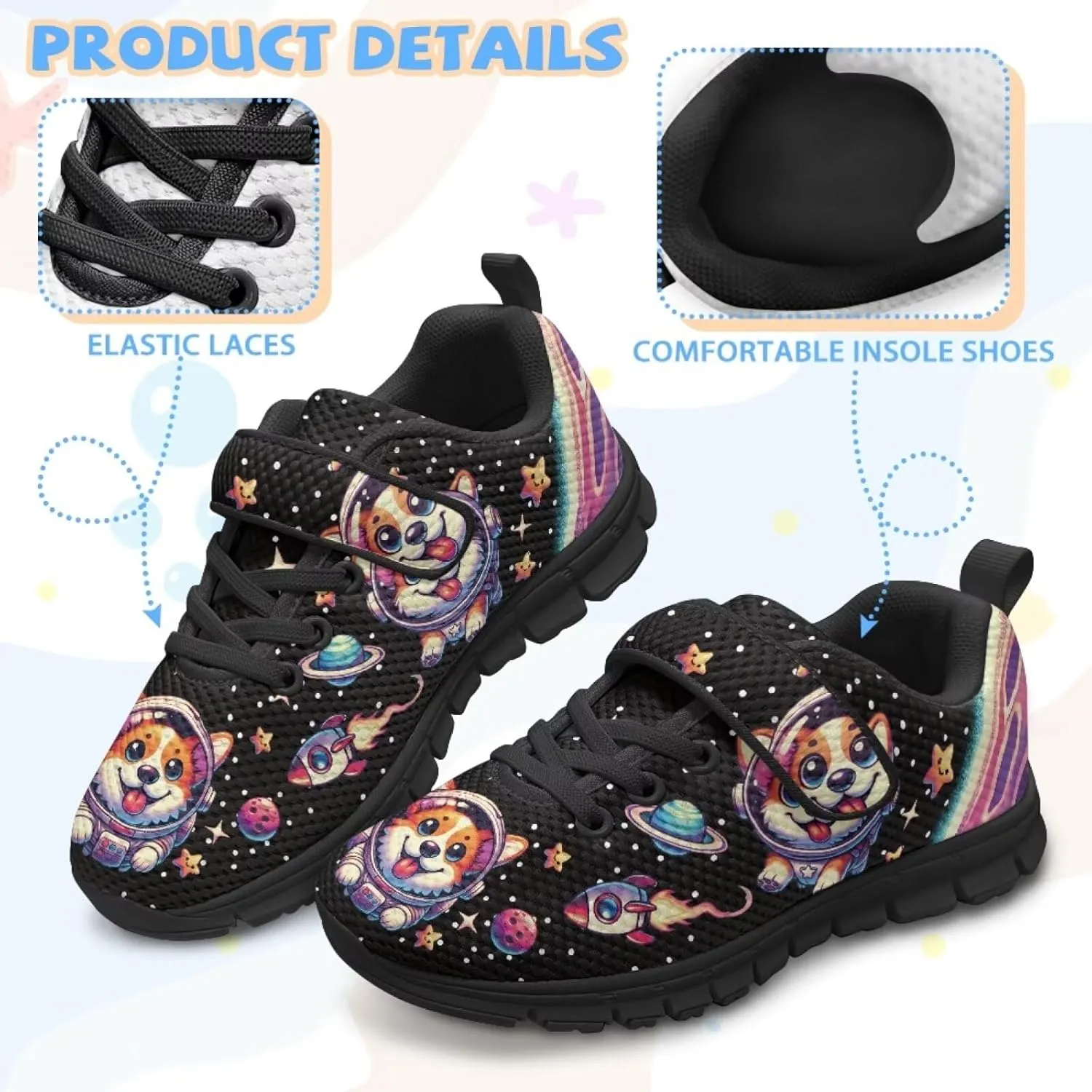 Puppy Dog Girls Boys Running Sneakers Hiking Shoes Fitness & Cross-Training Shoes Outdoor Sneaker