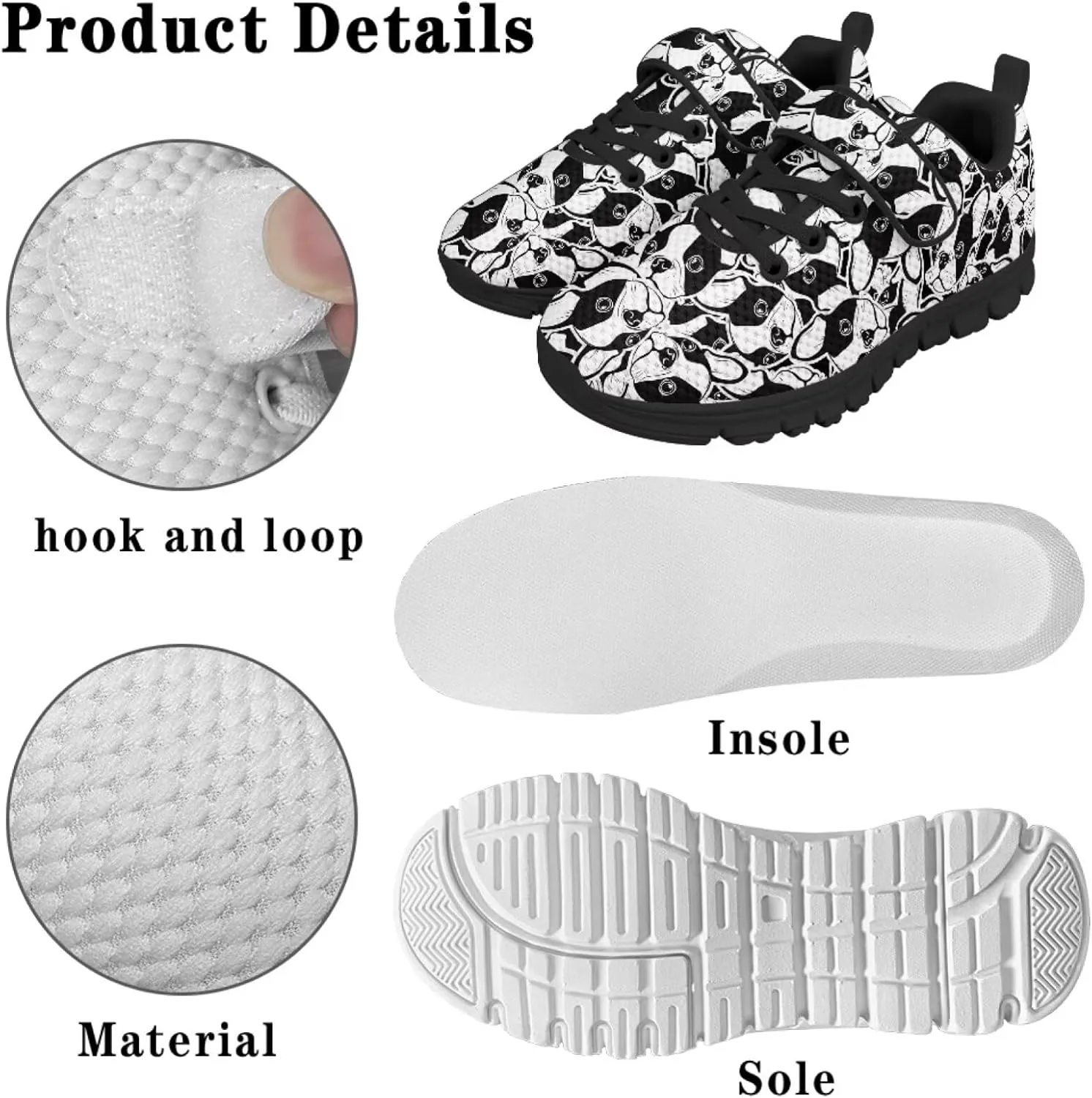 Puppy Dog Girls Boys Running Sneakers Hiking Shoes Fitness & Cross-Training Shoes Outdoor Sneaker