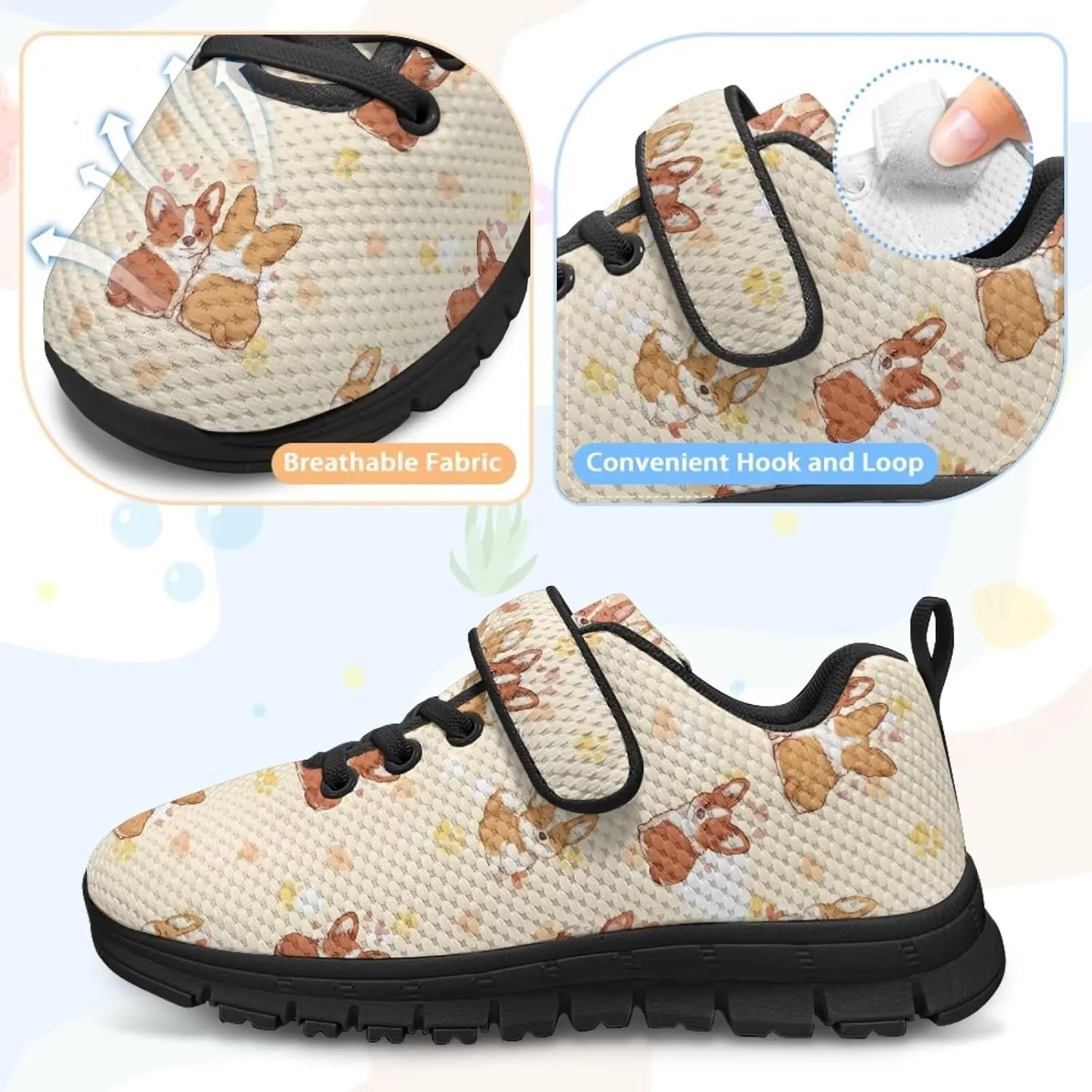 Puppy Dog Girls Boys Running Sneakers Hiking Shoes Fitness & Cross-Training Shoes Outdoor Sneaker
