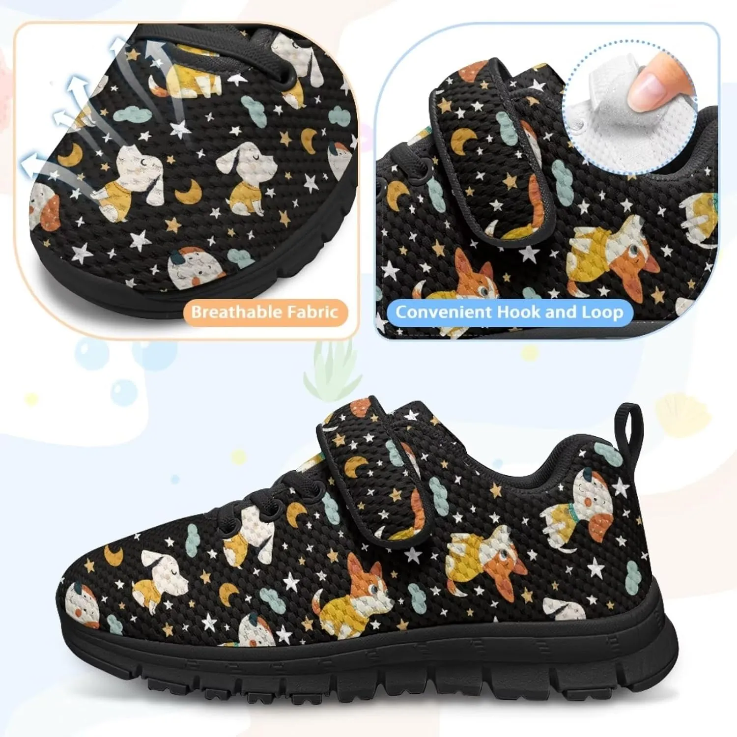 Puppy Dog Girls Boys Running Sneakers Hiking Shoes Fitness & Cross-Training Shoes Outdoor Sneaker