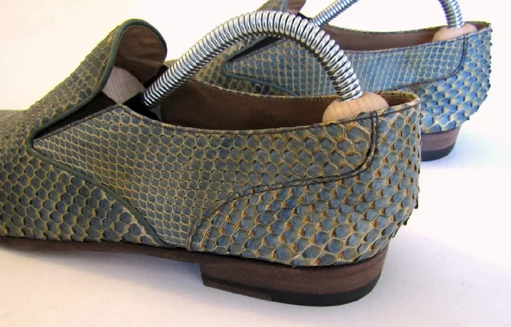 Python Snakeskin Slip On Shoes