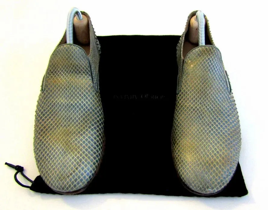 Python Snakeskin Slip On Shoes