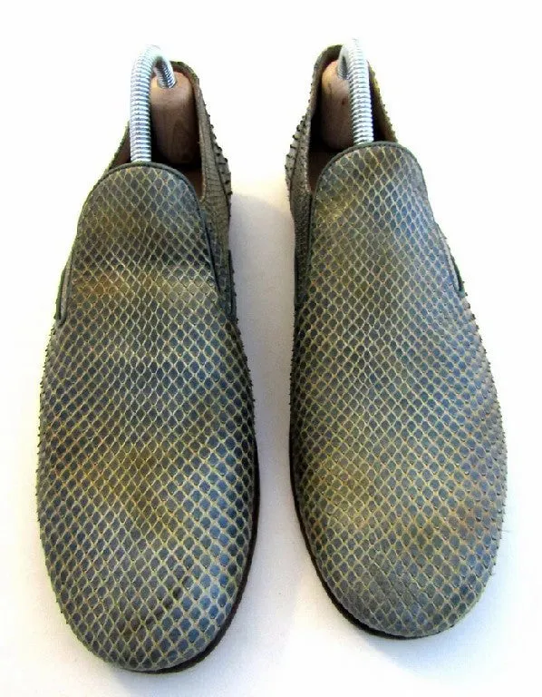 Python Snakeskin Slip On Shoes