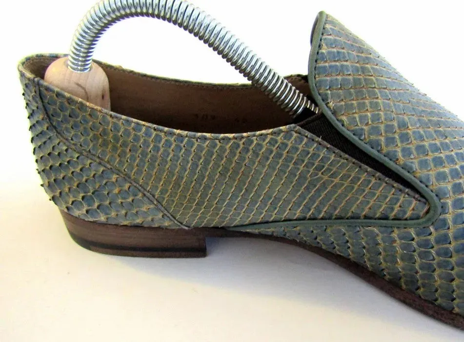 Python Snakeskin Slip On Shoes