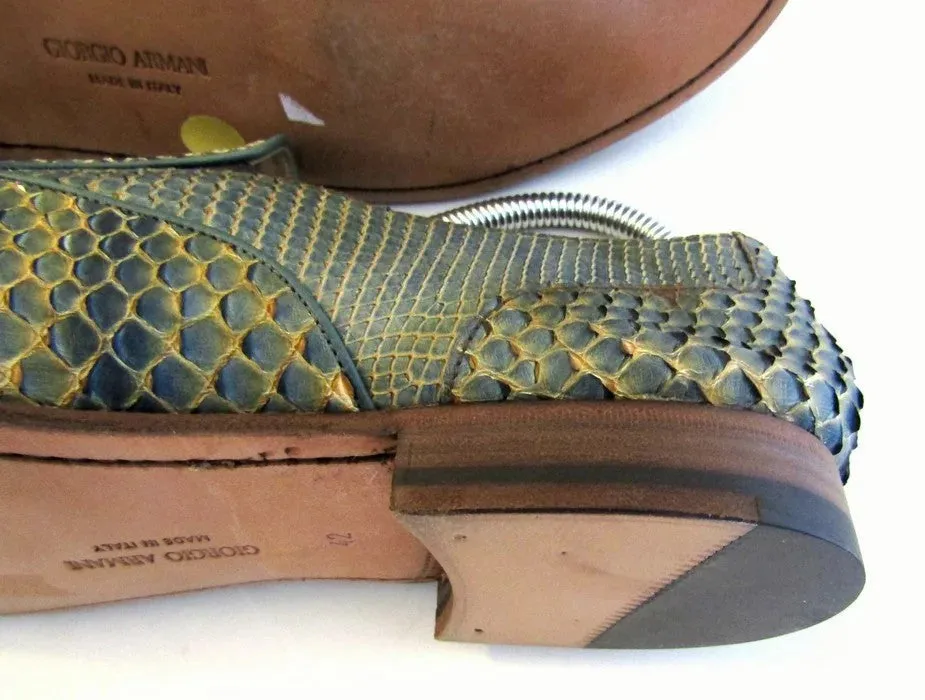 Python Snakeskin Slip On Shoes