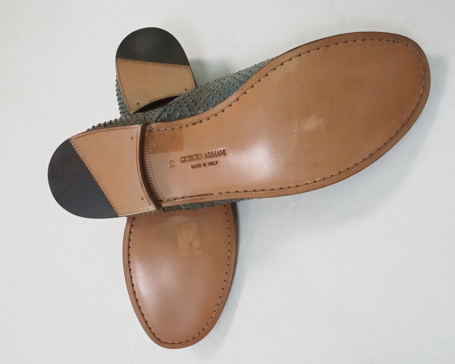 Python Snakeskin Slip On Shoes