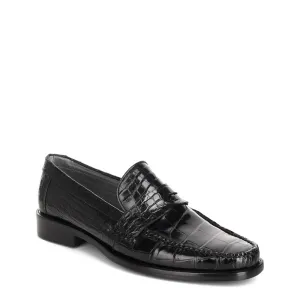 R46LPLP - Cuadra black casual dress alligator loafer moccasin for men