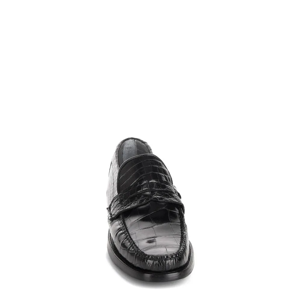 R46LPLP - Cuadra black casual dress alligator loafer moccasin for men