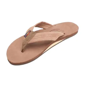 Rainbow Men's Single Layer Premier Leather with Arch Support - Dark Brown