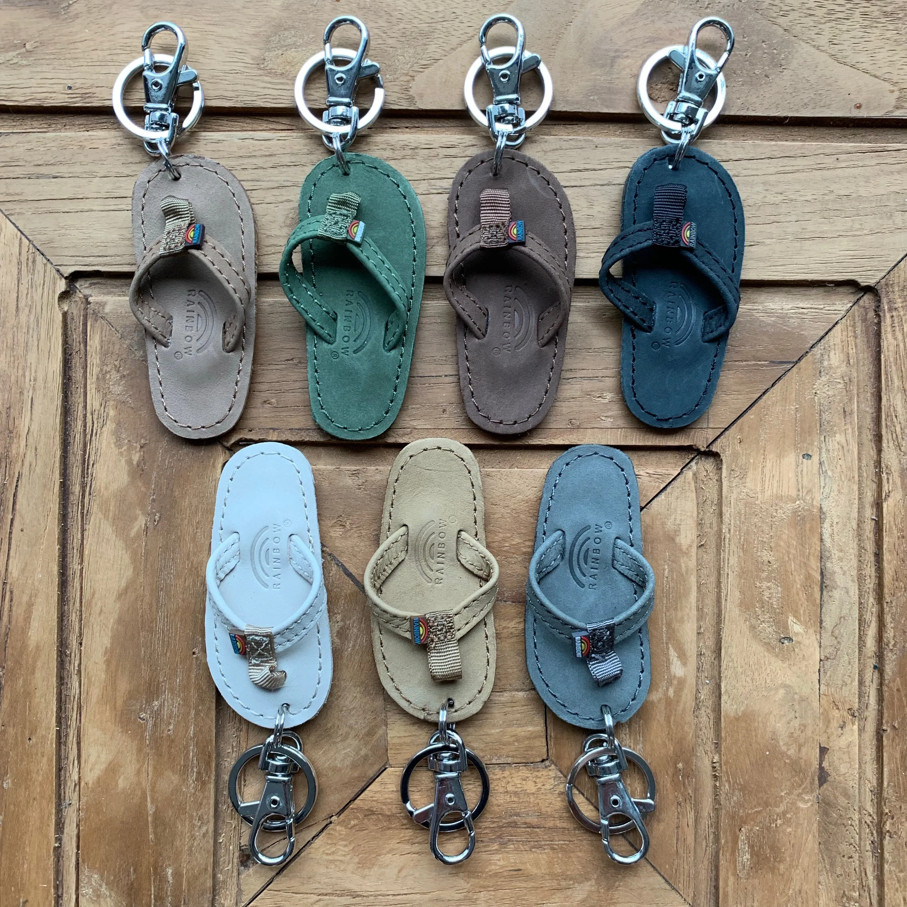 Rainbow Sandals Flip Flop Keychain