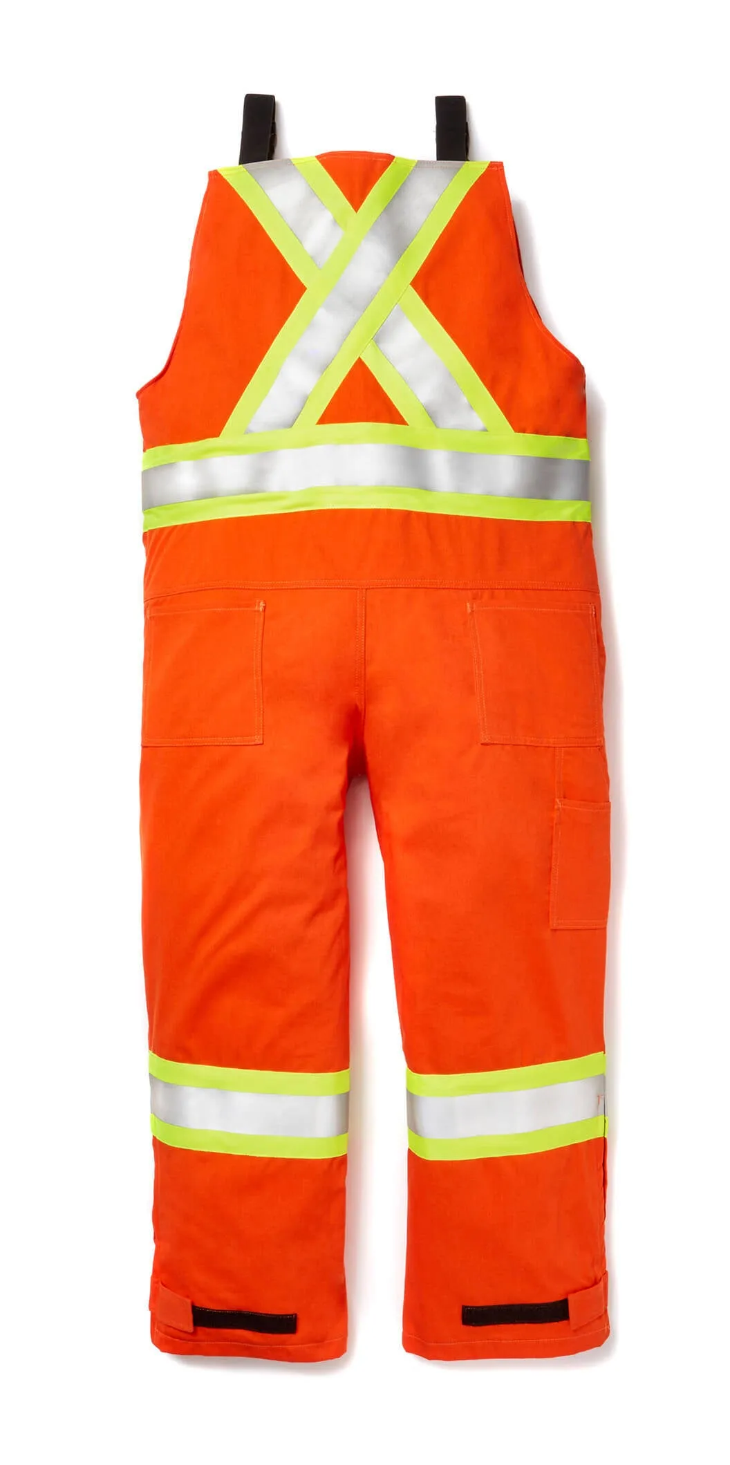 Rasco FR Hi Vis Orange Bib Overall With 4'' CSA Z96-15  Reflective Tape FR6606OH
