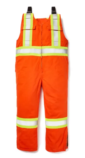 Rasco FR Hi Vis Orange Bib Overall With 4'' CSA Z96-15  Reflective Tape FR6606OH