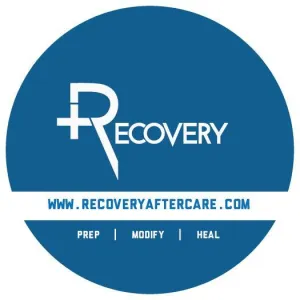 Recovery Aftercare Round Blue Sticker