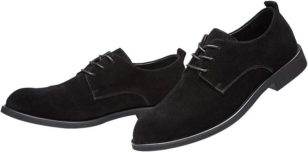 rismart Men's Suede Oxford Dress Shoes Business Casual Shoes