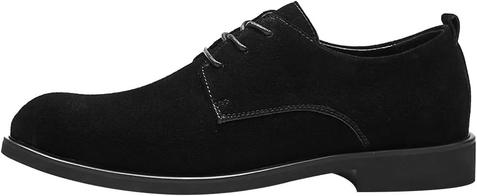 rismart Men's Suede Oxford Dress Shoes Business Casual Shoes