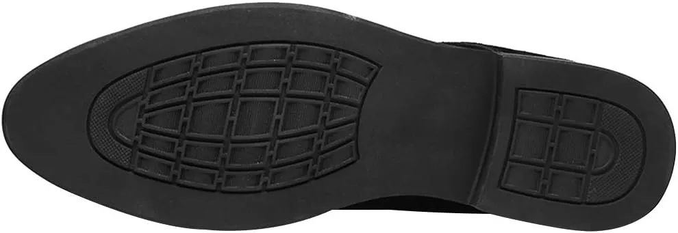rismart Men's Suede Oxford Dress Shoes Business Casual Shoes