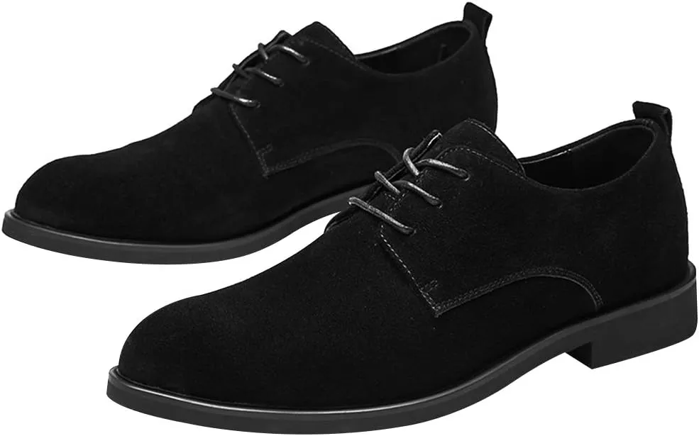rismart Men's Suede Oxford Dress Shoes Business Casual Shoes