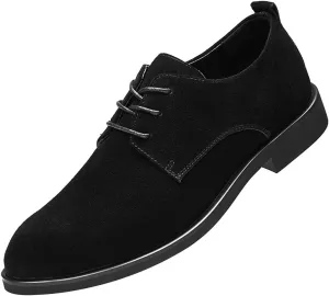 rismart Men's Suede Oxford Dress Shoes Business Casual Shoes