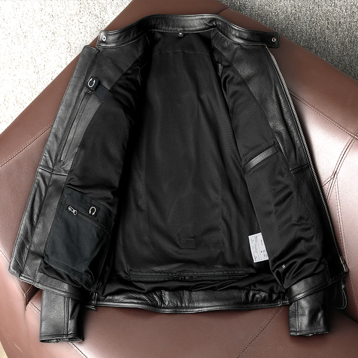 Rivet Punk Motorcycle Leather Jacket