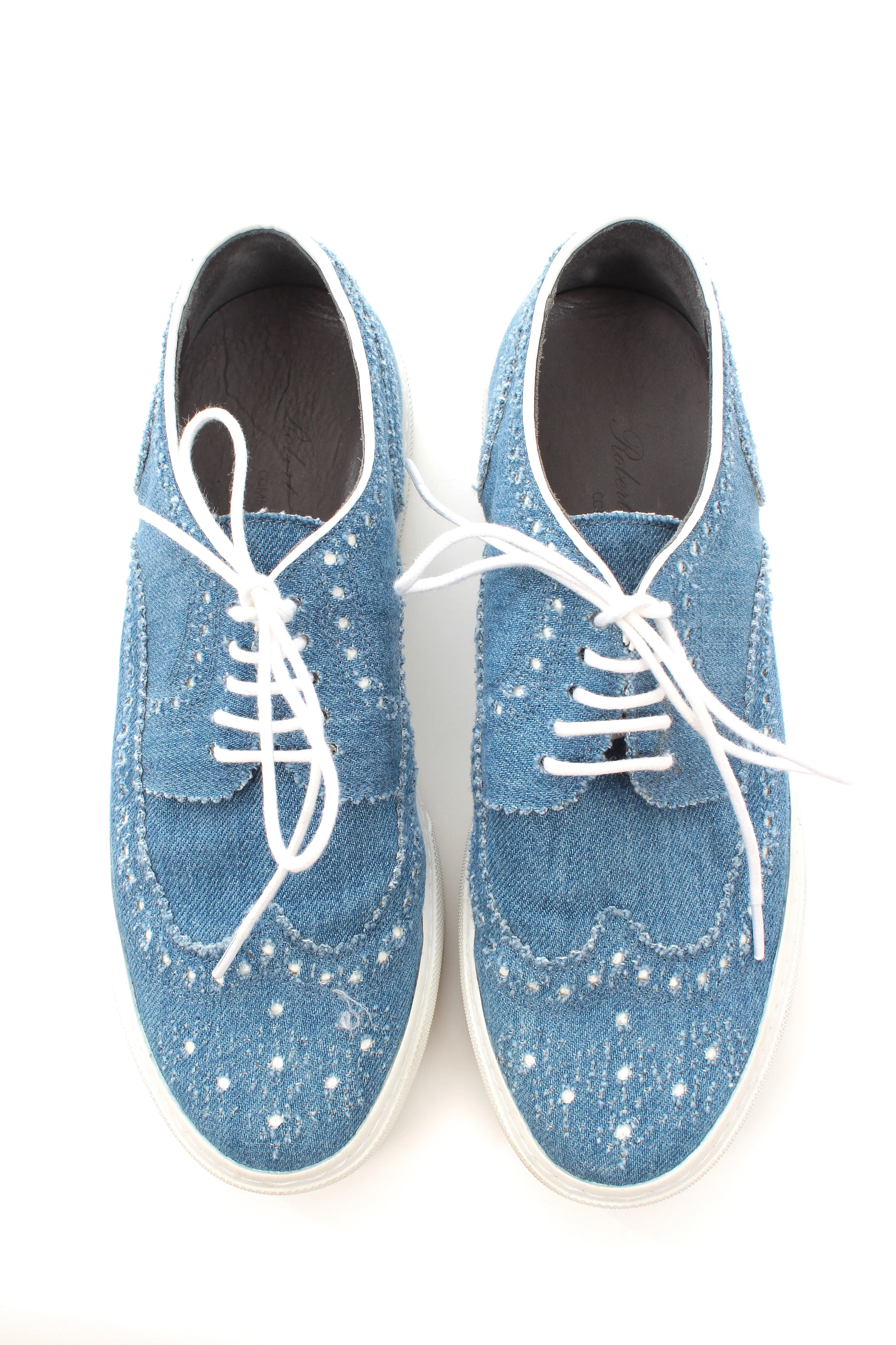 Robert Clergerie Denim Brogue Sneakers