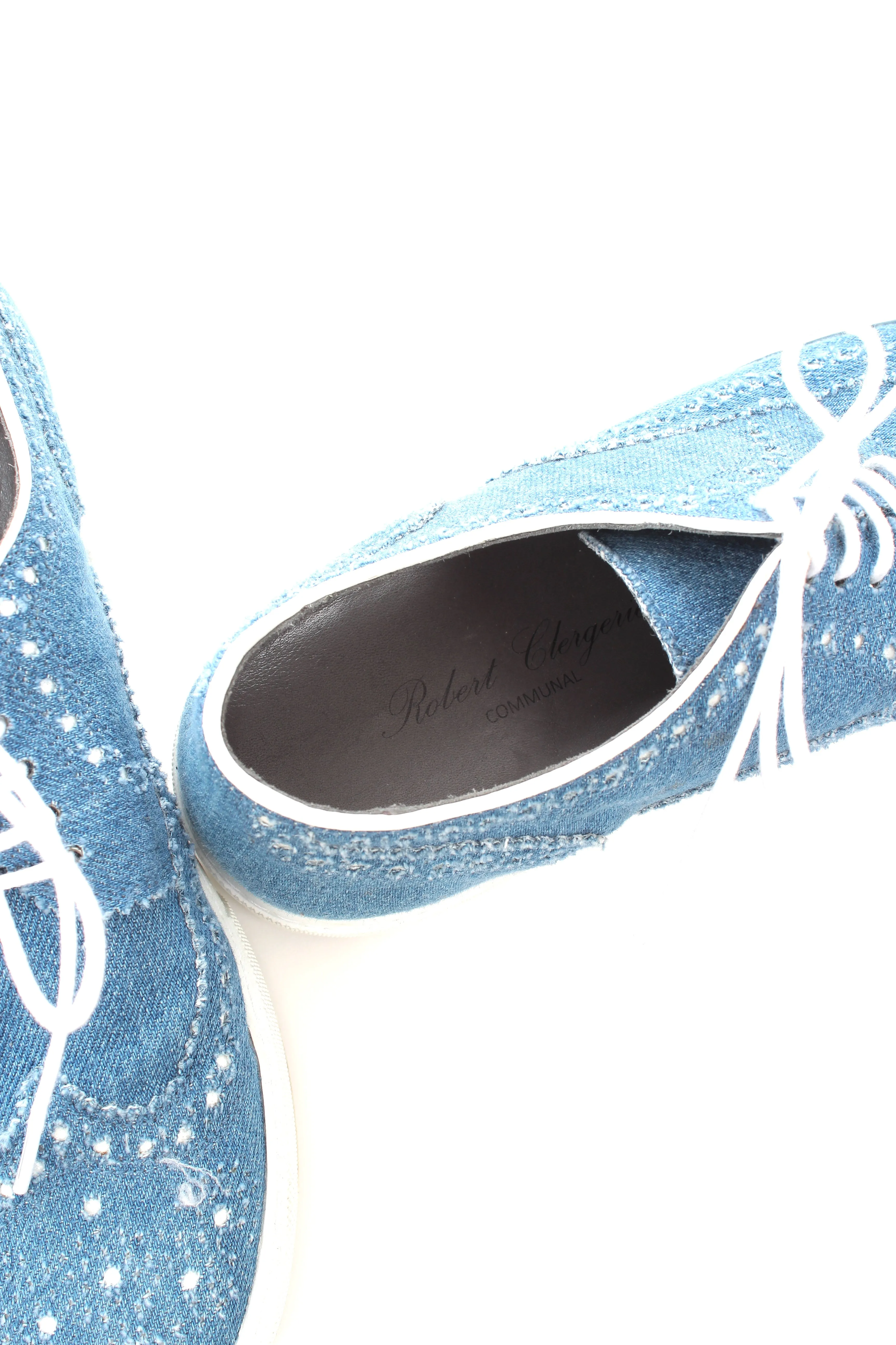 Robert Clergerie Denim Brogue Sneakers
