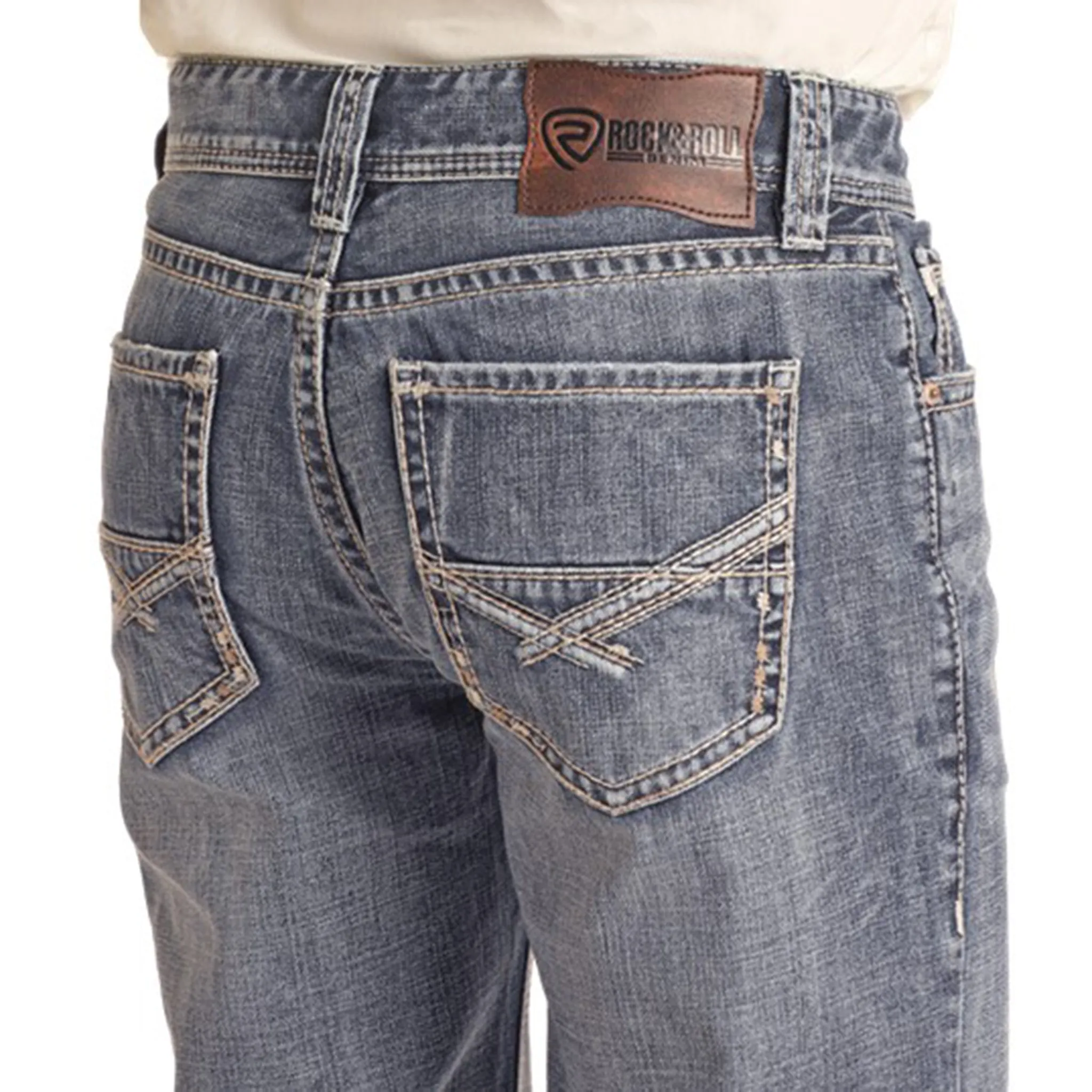 Rock & Roll Cowboy Straight Leg Medium Wash Vintage Jeans