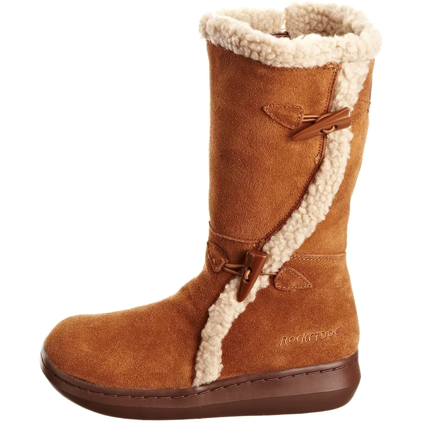 Rocket Dog Slope Chestnut Womens Suede Mid Calf Boots