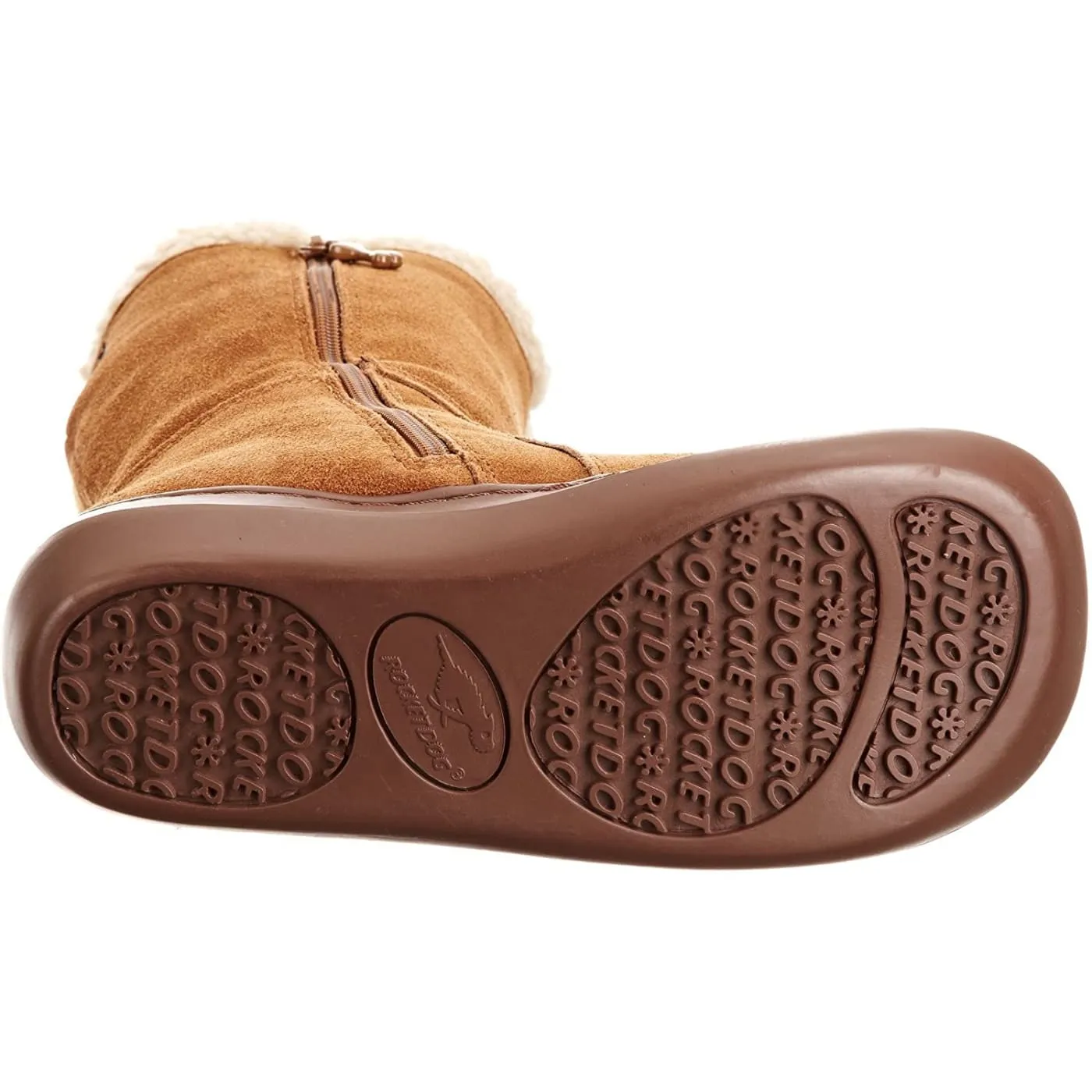 Rocket Dog Slope Chestnut Womens Suede Mid Calf Boots