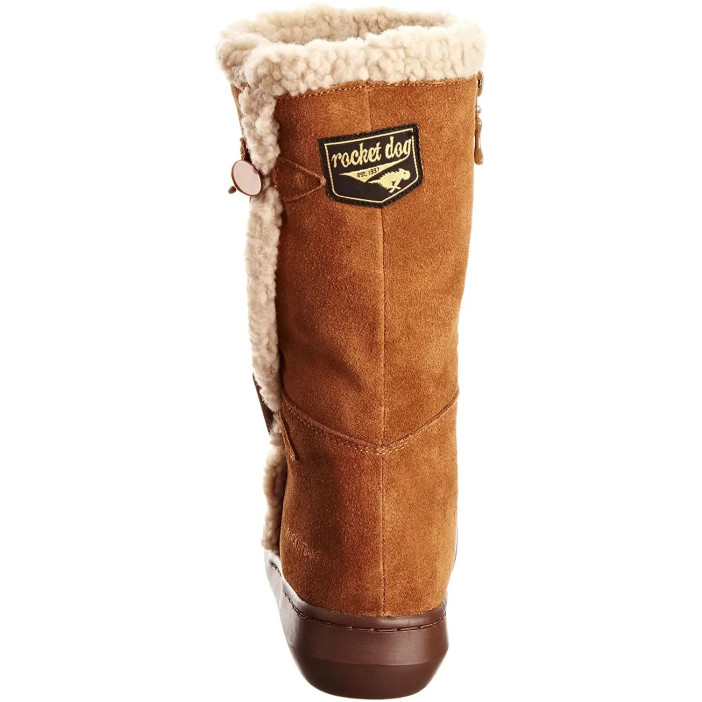 Rocket Dog Slope Chestnut Womens Suede Mid Calf Boots