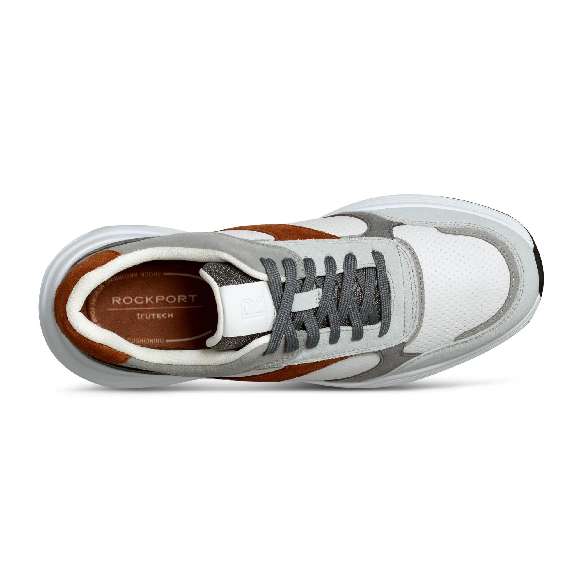 Rockport Men  HARRISON2 LACEUP WHITE/GREY/GREY86556/DARK TOFF