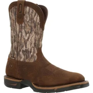 Rocky Long Range Men's Waterproof Western Soft Toe Work Boots Rkw0358 In Brown