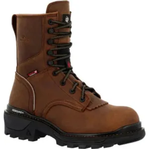 Rocky Rams Horn Men's Logger Composite Toe Work Boots Rkk0477 In Brown