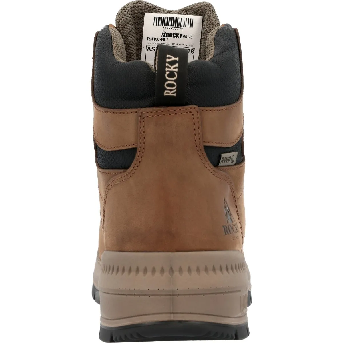Rocky Worksmart Men's 6” Composite Toe Internal Met Guard Work Boots Rkk0481 In Brown