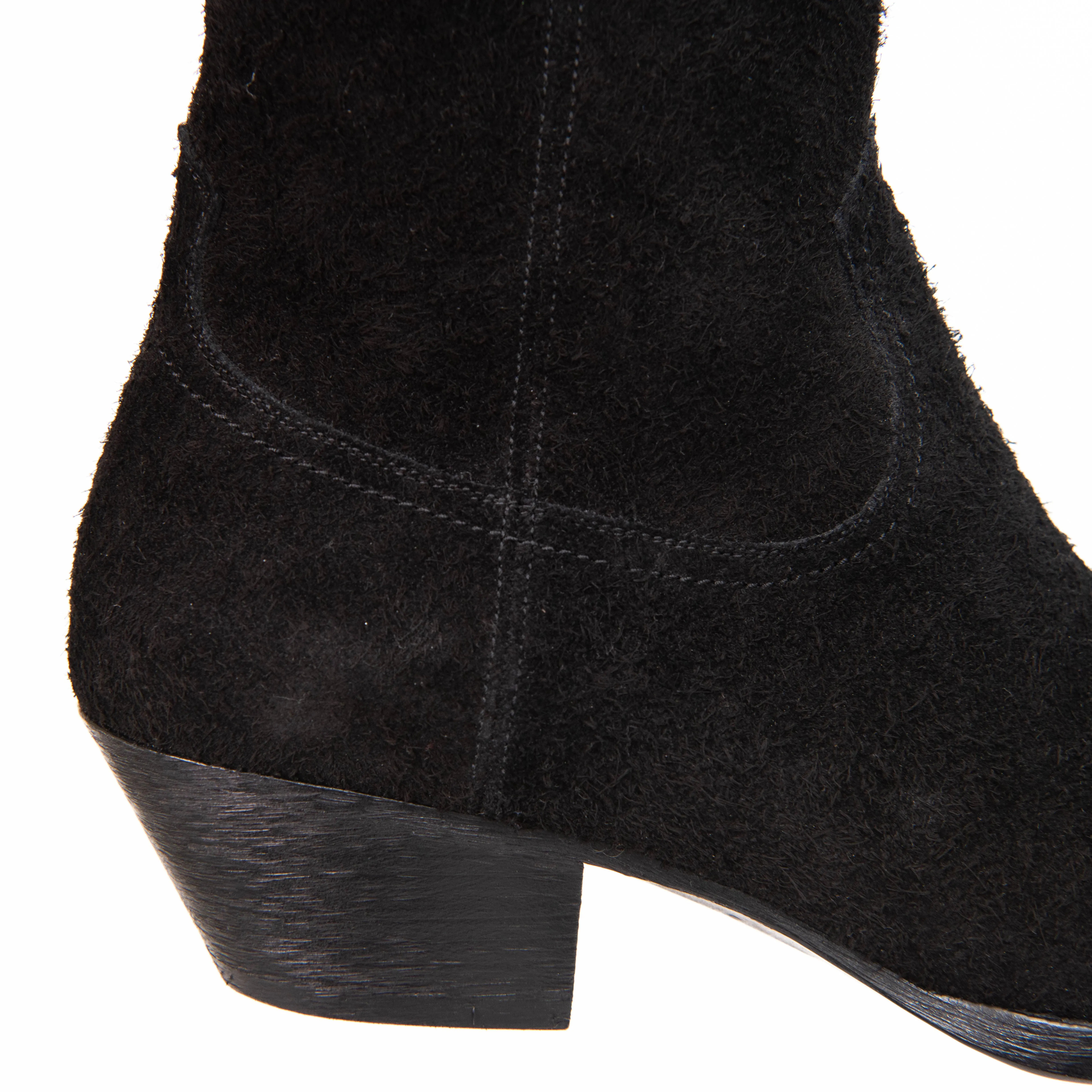 Saint Laurent Black Suede Men's Boots Size 45